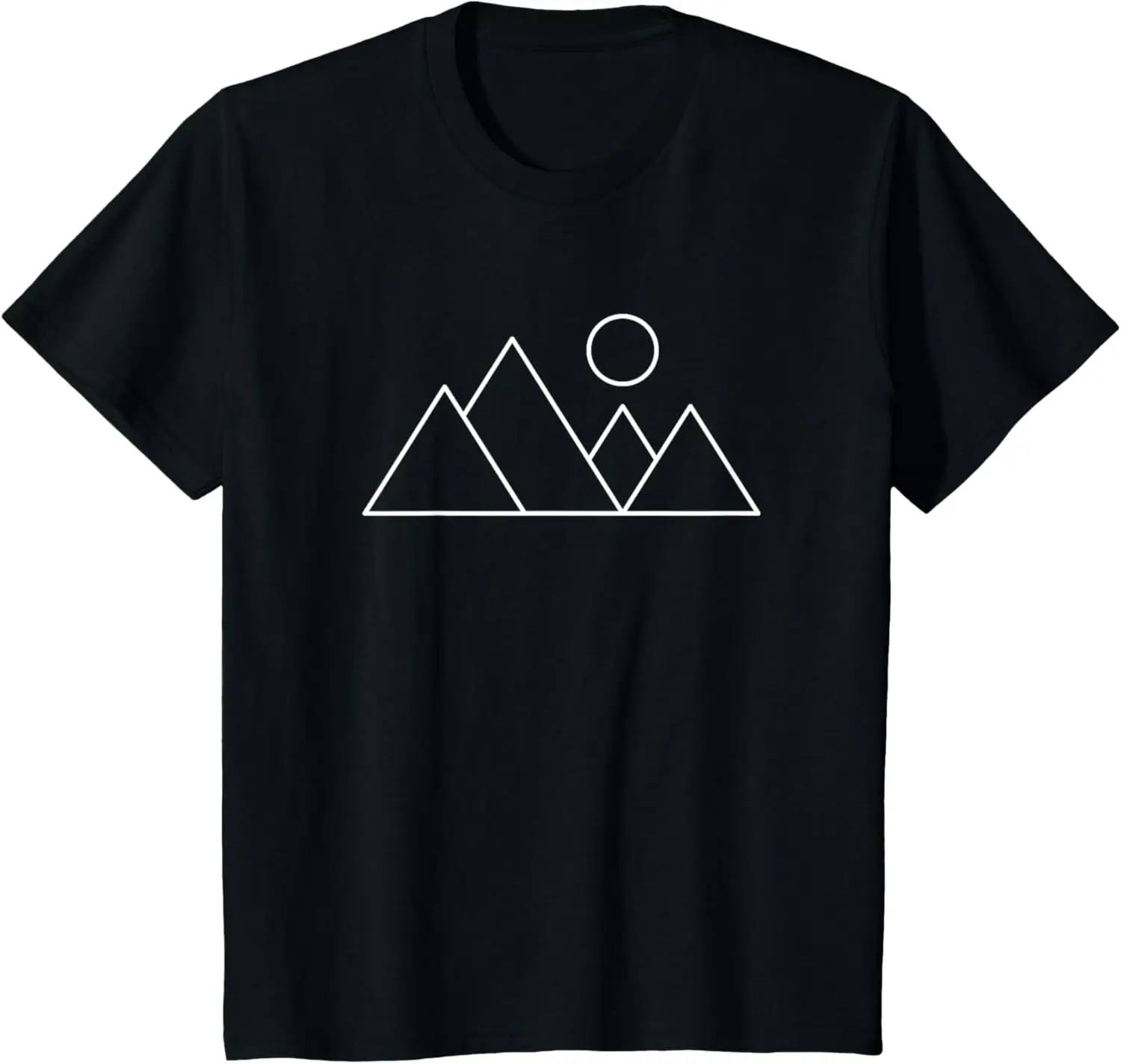 Minimalist Mountain Outdoor Nature Simple Camping Hiking T-Shirt Unisex Children’s Wear Cotton Casual Graphic T Shirts