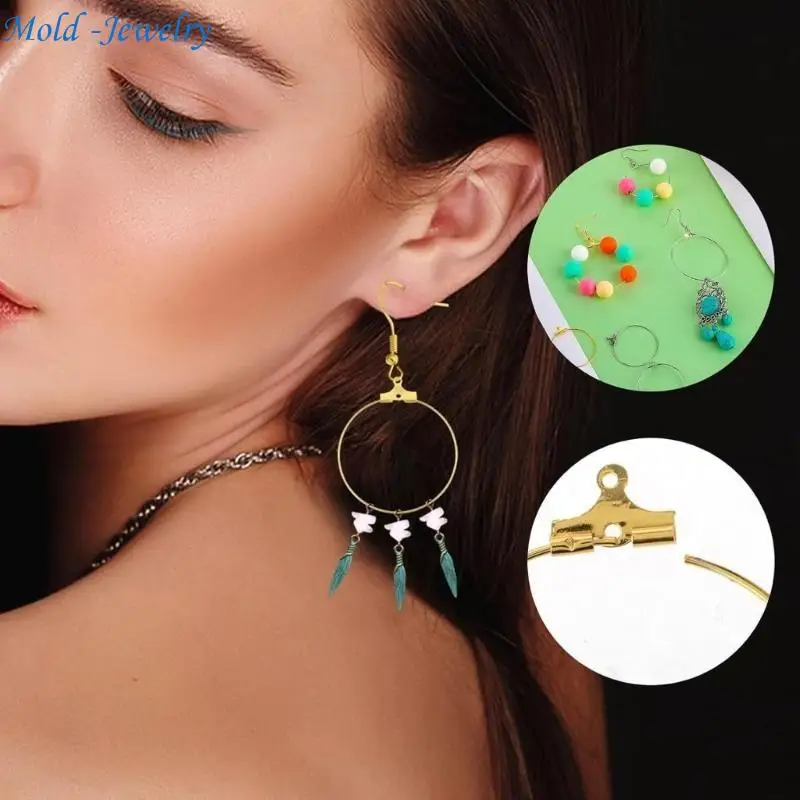 

69HB Pack of 200 Earring Clasp Earwire Finding Present for Jewelry Making Lover