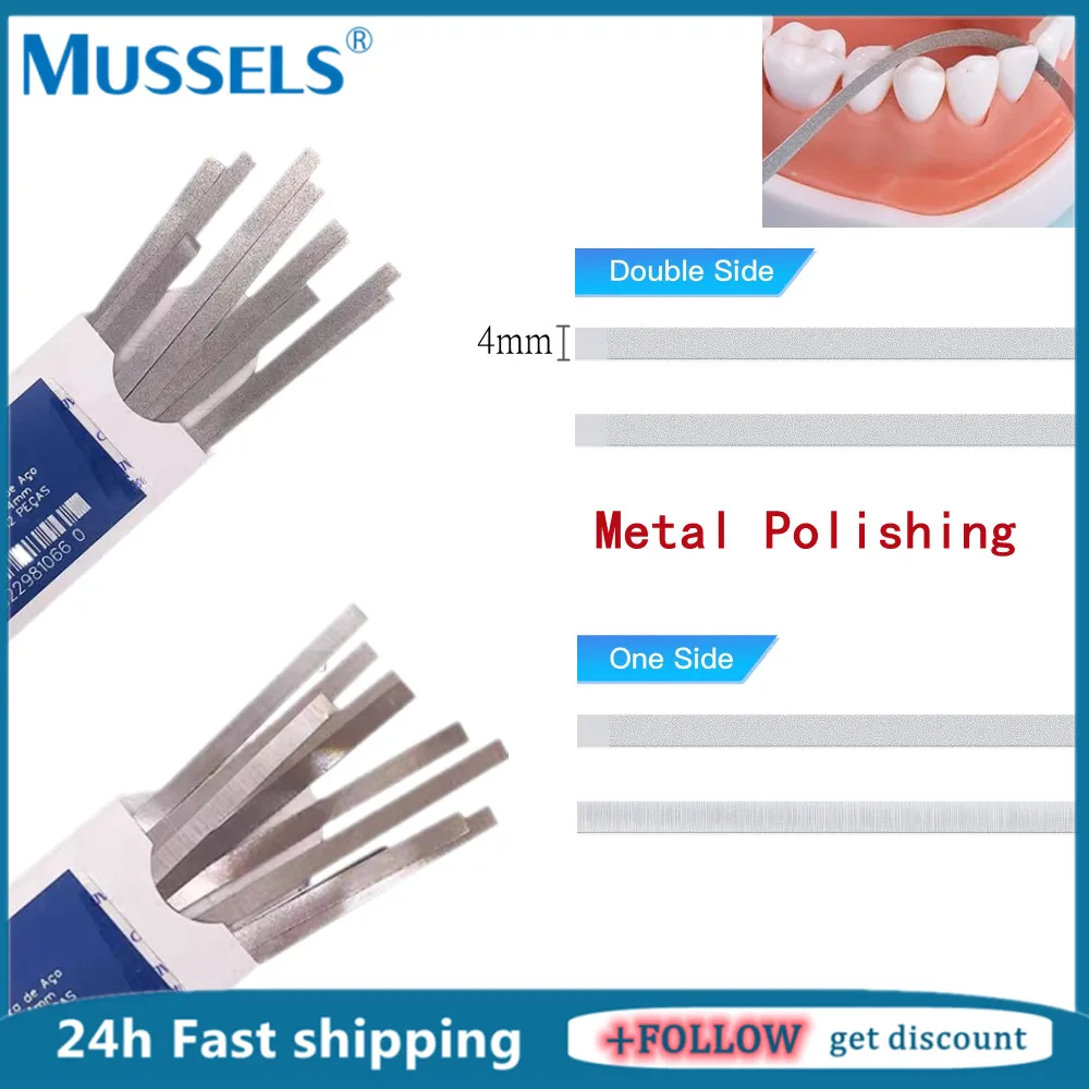 

12Pcs/Set Dental Metal Polishing Strip Stick Sanding Surface Single Double Side Electroplated Abrasive Polish Teeth Materials ﻿