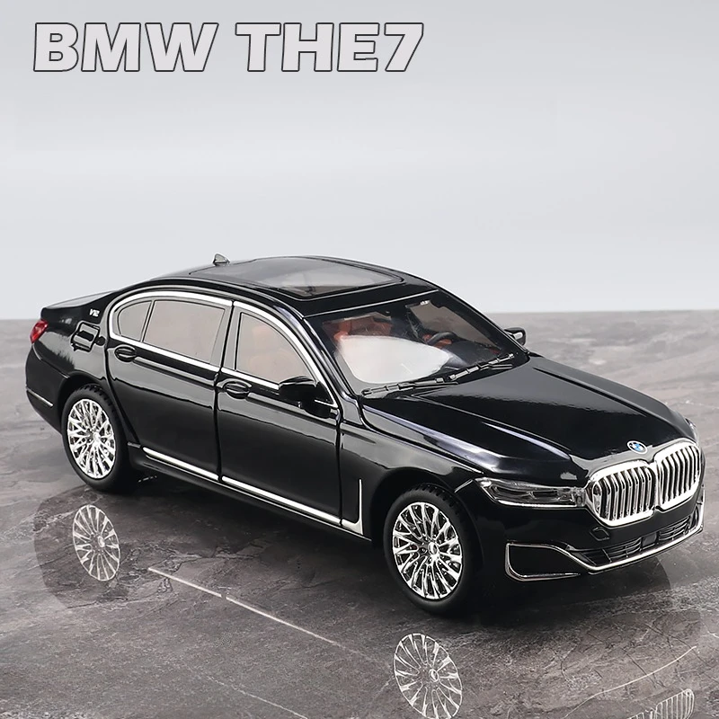 

1:24 BMW 760Li The7 High Simulation Diecast Metal Alloy Model car Sound Light Pull Back Collection Kids Toy Gifts