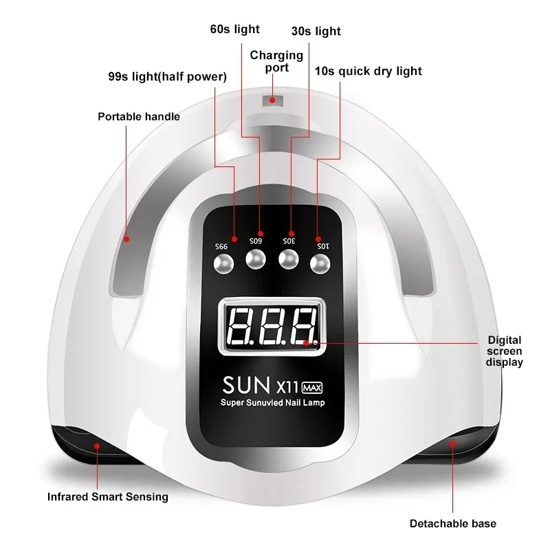 Professional Nail Lamp Infrared Sensor Manicure Light For Fast Curing of All Gel Polish Nail Dryer Machine Salon Tools