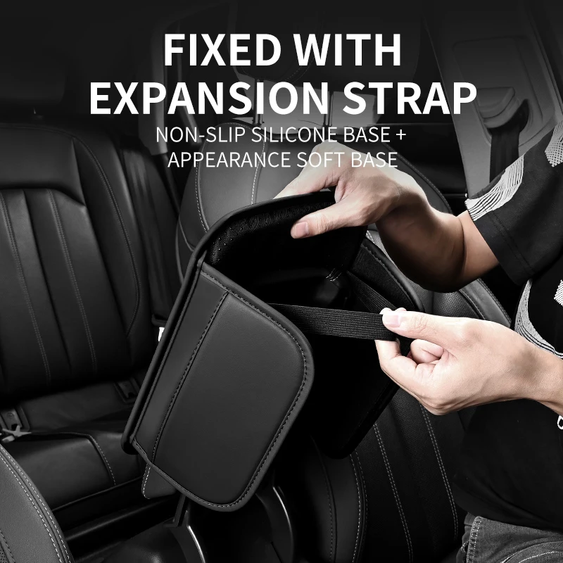 Leather Car Armrest Box Pad Central Arm Rest Storage Pocket Protective Cover For Mercedes Benz A C E GLC Car Accessories