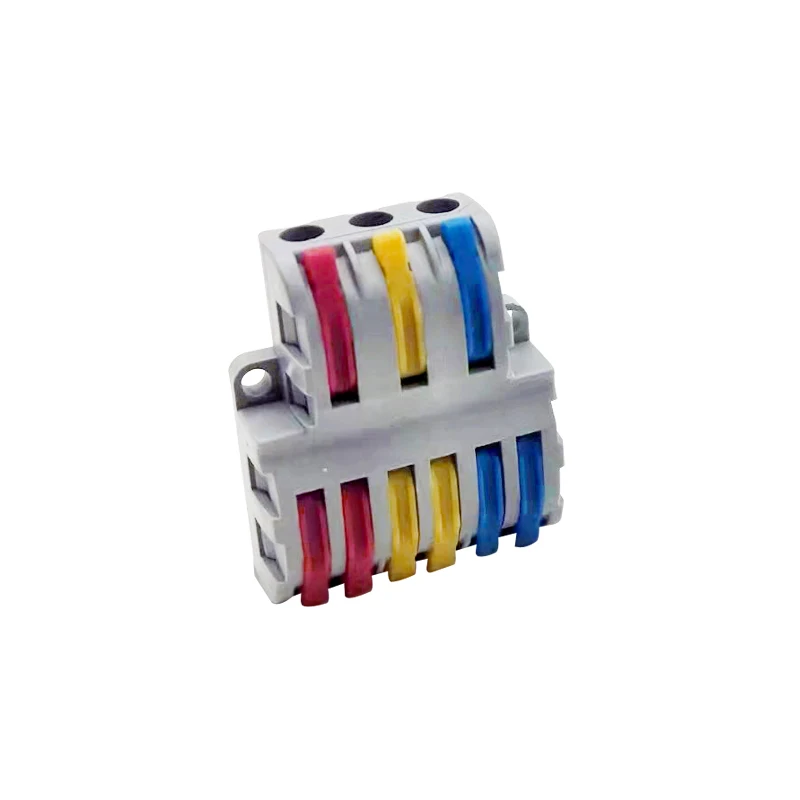 SPL-63 Mini Fast Wire Cable Connectors Universal Compact Conductor Spring Splicing Wiring Connector Push-in Terminal Block