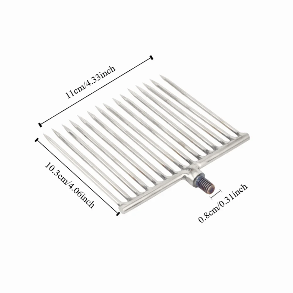 دائم الفولاذ المقاوم للصدأ الصيد الحربة 15 الشق مع واجهة 8 مللي متر الصيد الرمح الفضة الصيد أزعج الصيد معالجة #6