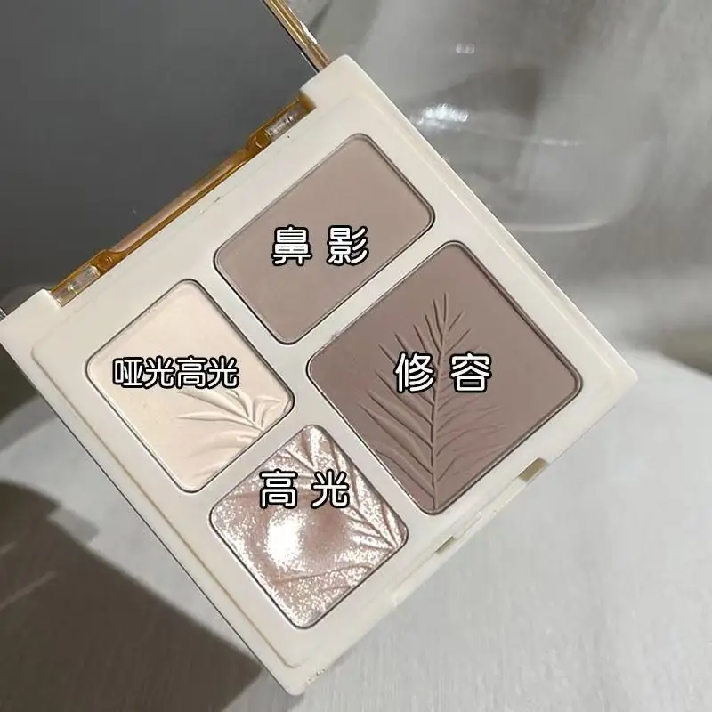 Nana Same 4 Colors Highlighter Contour All In One Palette Matte Brightening Shadow Nose Shadow Face Makeup Powder