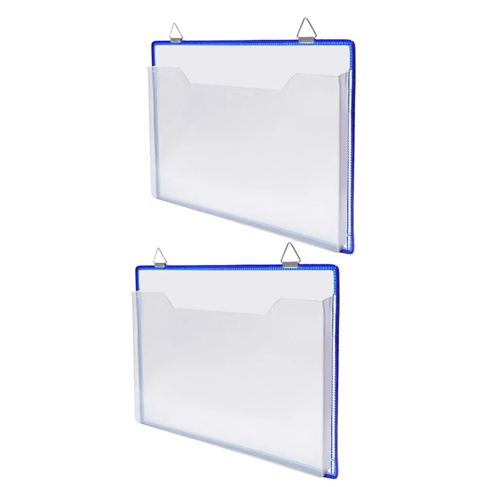 

Набор из 2 настенных органайзеров для файлов: прочные пластиковые подвесные сумки для хранения документов, банкнот, писем, квитанций, счетов. Идеально для организации.