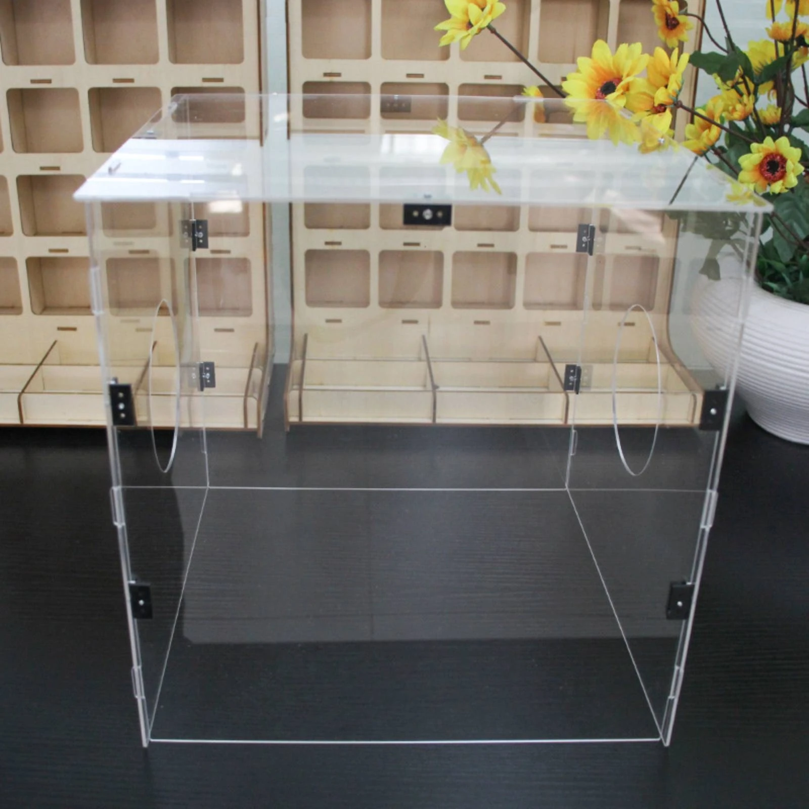 Snap-Together Acrylic Box with - Display Case Acrylic ulasan dan harga
