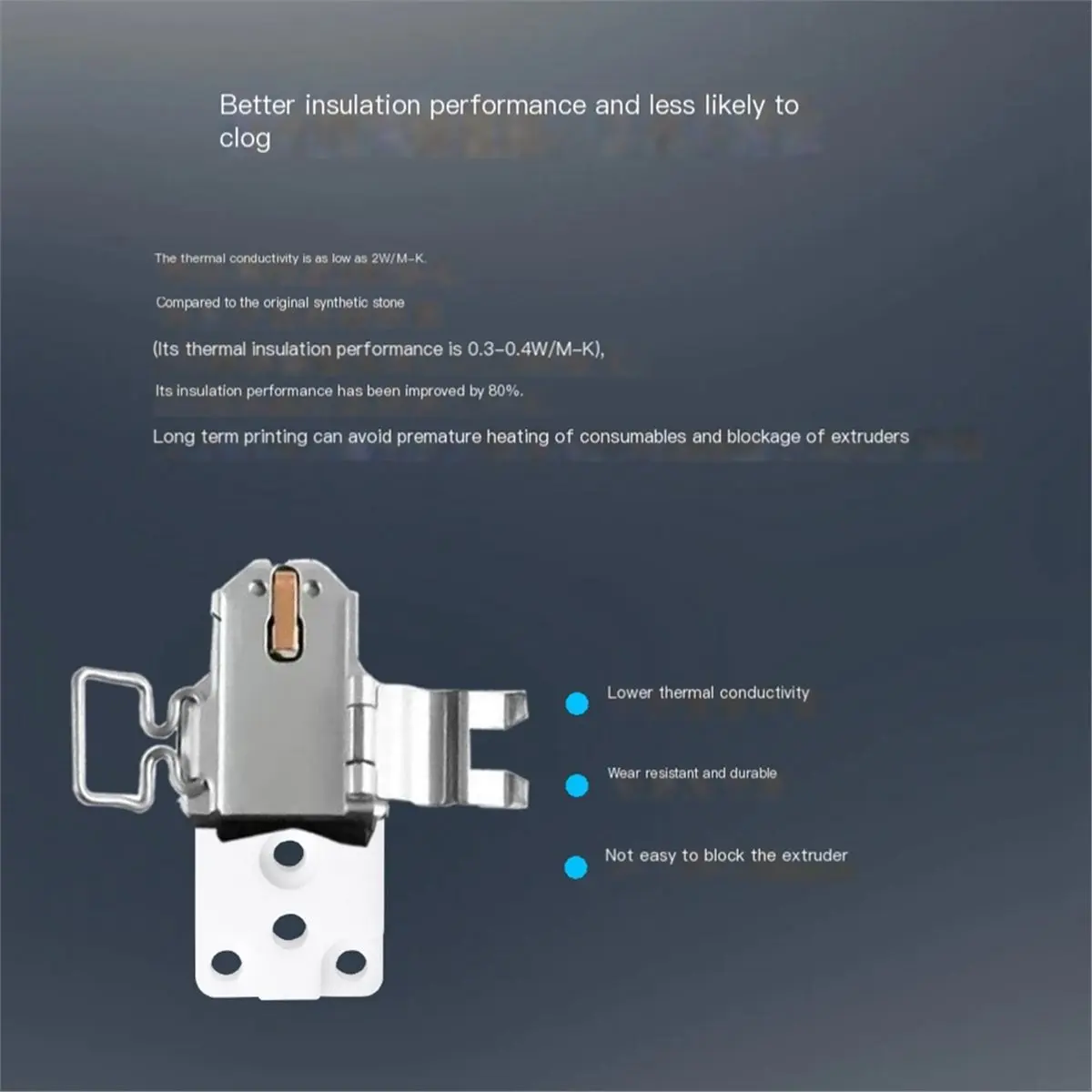 A64I Upgrade Zirconia for H2D/H2S Left Hotend Heating Assembly Ceramic Hotend Mounting Kit High Temp Resistance