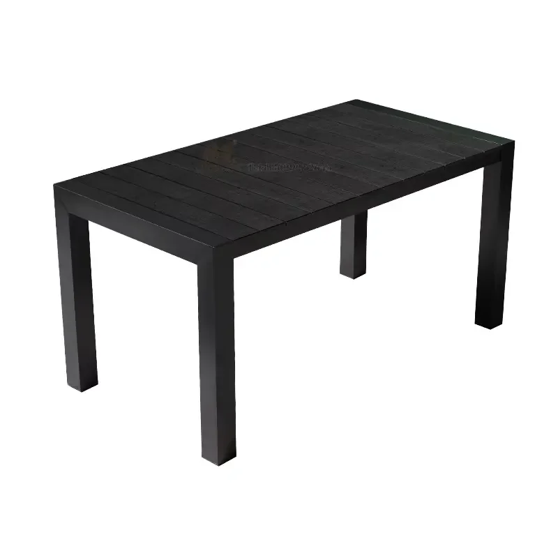Hot Sale High Quality Modern Outdoor Dining Extension Table Popular Waterproof Aluminum Metal Rectangle Outdoor Furniture
