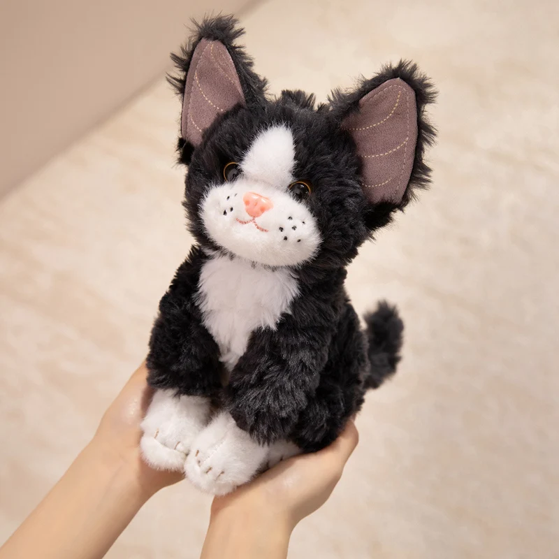 Cute Devon Rex Plush Toy Stuffed Curly Hair Fat Belly Puppy Plushie Adorable Doll Toys for Kids Birthday