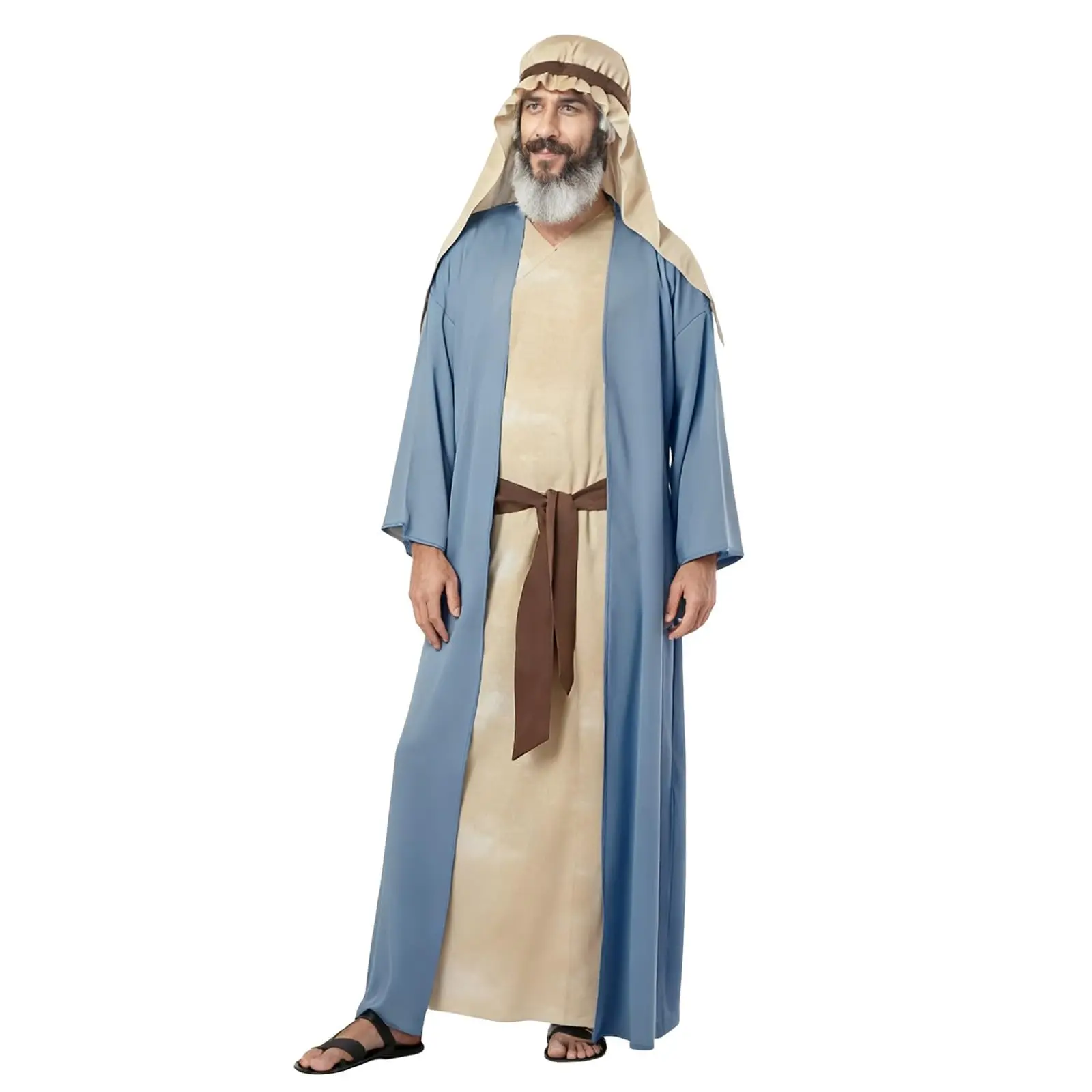 Ropa de fiesta azul para hombres y mujeres adultas, disfraz árabe, ropa de Príncipe Romano, vestido, diadema, Cosplay de Anime