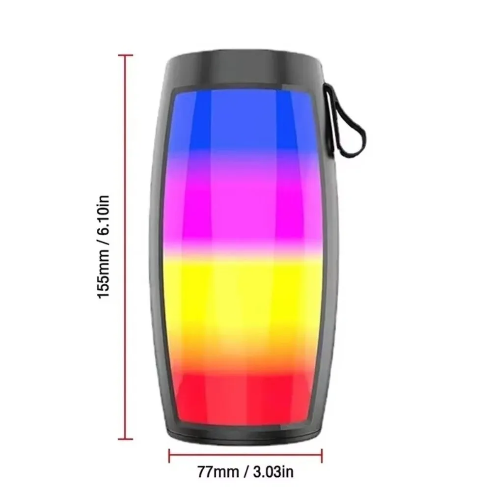 صندوق الصوت مكبرات صوت بلوتوث لاسلكية قوية مضخم صوت LED أضواء صوت السيارة باس مكبر صوت صغير محمول للمنزل في الهواء الطلق