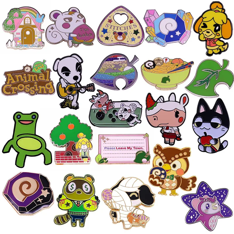 ألعاب أنيمي الكرتون المينا دبابيس الحيوانات معبر بروش معدني شارة مجوهرات الأزياء الملابس قبعة ظهره الإكسسوارات الهدايا #1