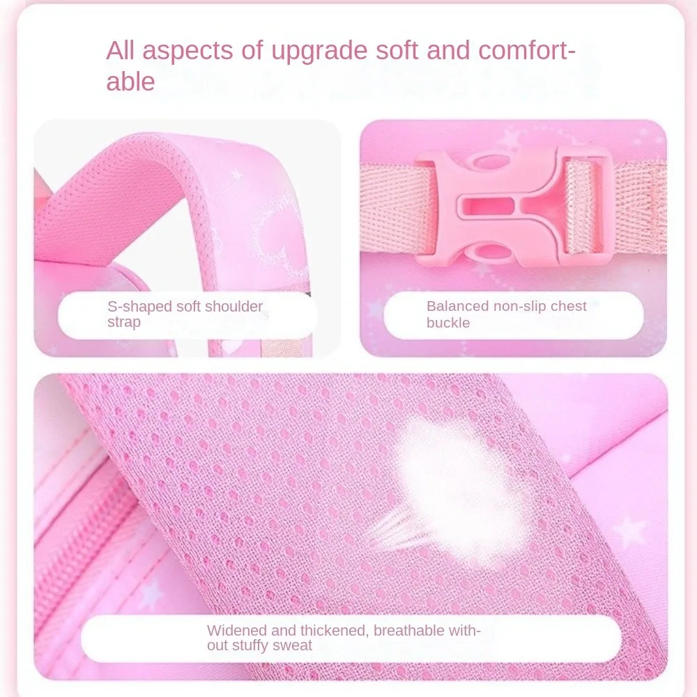 

Side-Open Children Backpack Multiple Pockets Oxford Shoulders Bag Refrigerator Style Door Opening Commute Student School Bag