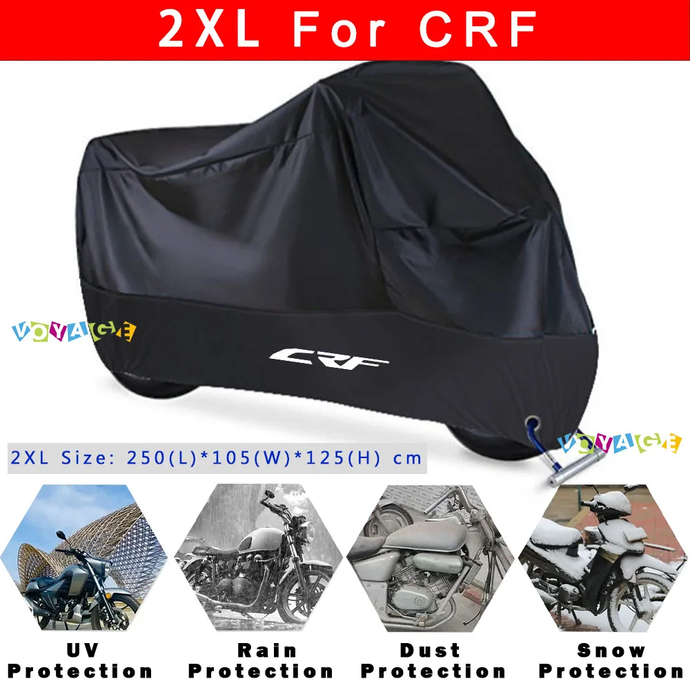 For HONDA CRF 150 250 450 CRF150 R/F Rain Cover Waterproof Dustproof Outdoor Motorcycle Cover Wear-Resistant Fabric Accessories