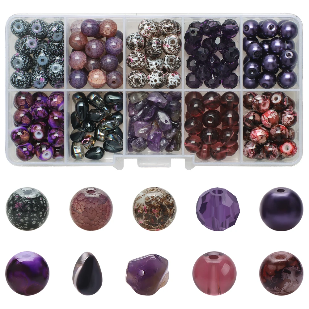 200Pcs/Box 8mm Crystal Glass Round Spacer Beads Gravel Chip For DIY Making Jewelry Handmade Bracelet Necklace Earing Craft Kit