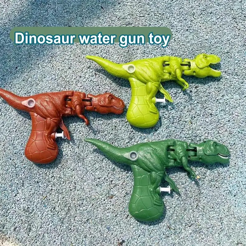 Cute Dinosaur Water Guns Rotating Head Dinosaur Spray Shooting Pressing Grip Dino Park Water Pistols Summer Pool Toys For Kids