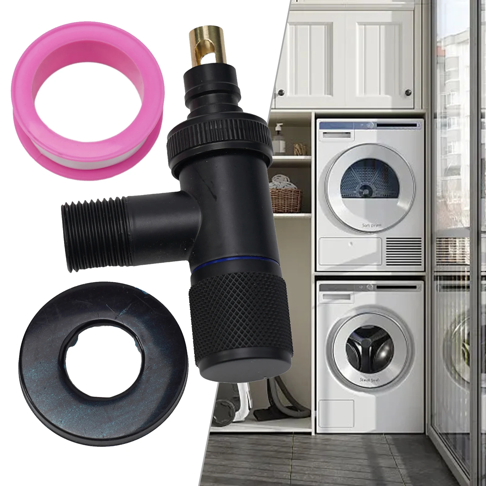 G1/2 Wall Fixed Angle Valve for Washing Machine Water Stop with Metal Handle and Compatibility for Shower Head Heater Sink