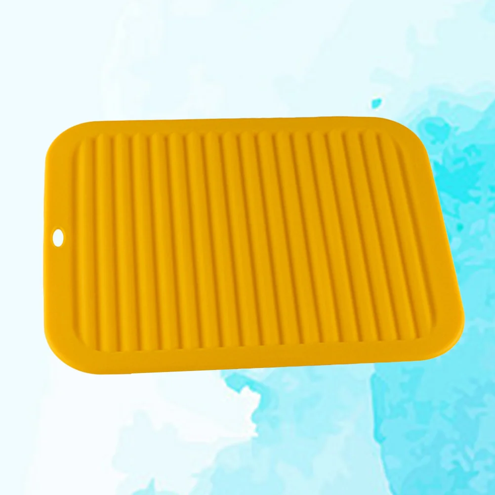 سيليكون تجفيف حصيرة موجة نمط المطبخ العزل وسادة مقاومة عدم الانزلاق أدوات المائدة تجفيف صينية العزل وسادة