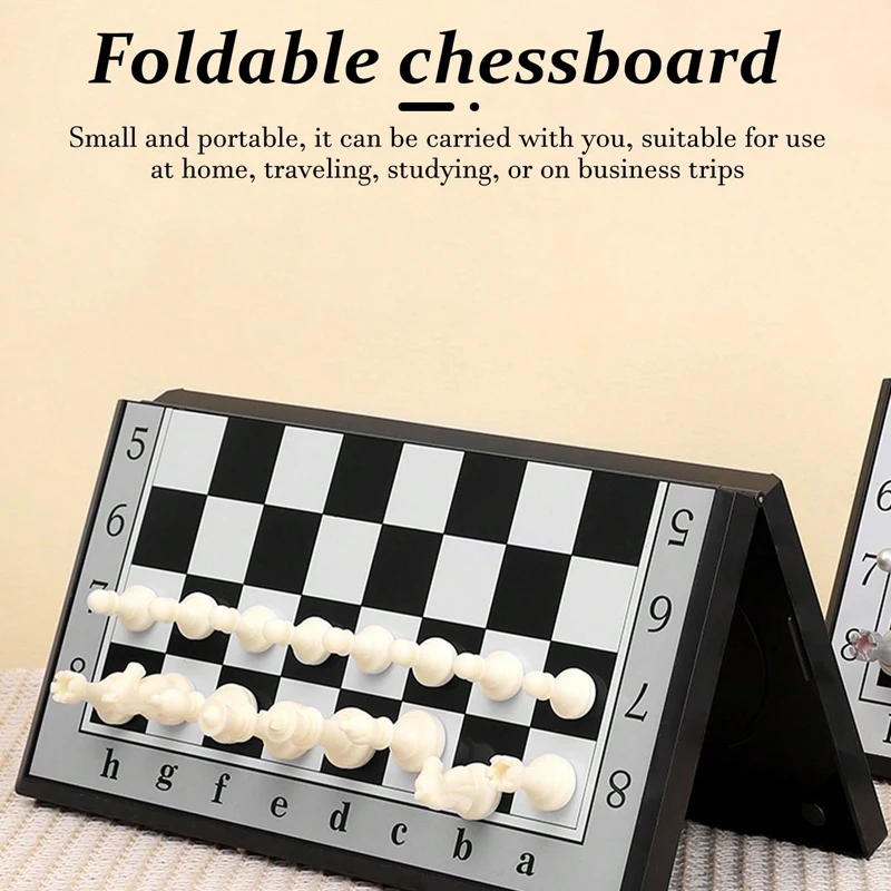 Magnetic Folding Chess Set Felted Game Board 28.5cm*28.5cm Interior Storage Adult Kids Gift Family Game Chess Board