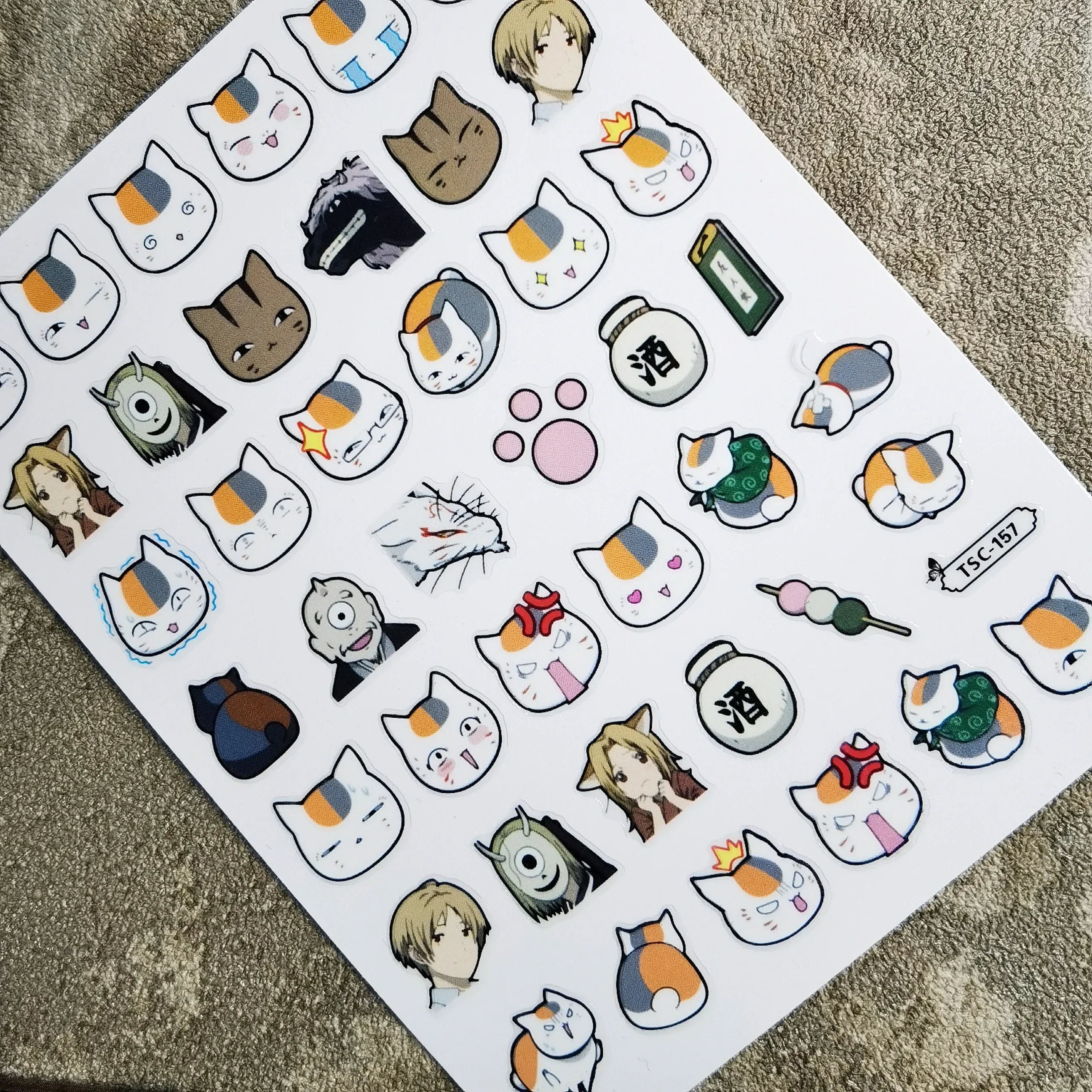 

Natsume CHIMMY COOKY KOYA Cute Nail Stickers Anime 3D Nail Accessories Self Adhesive Decal Self Adhesive Decor Cute Cartoon