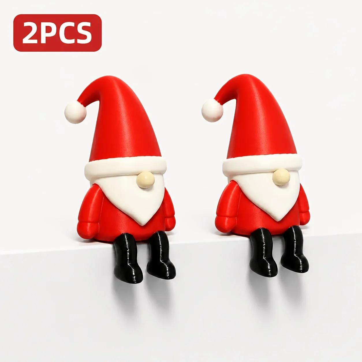 Dwarf Edge Sitting Statue,Mini Santa Claus Statue Ornament, Presenting A Sitting and Resting Posture, Bookshelf Edges