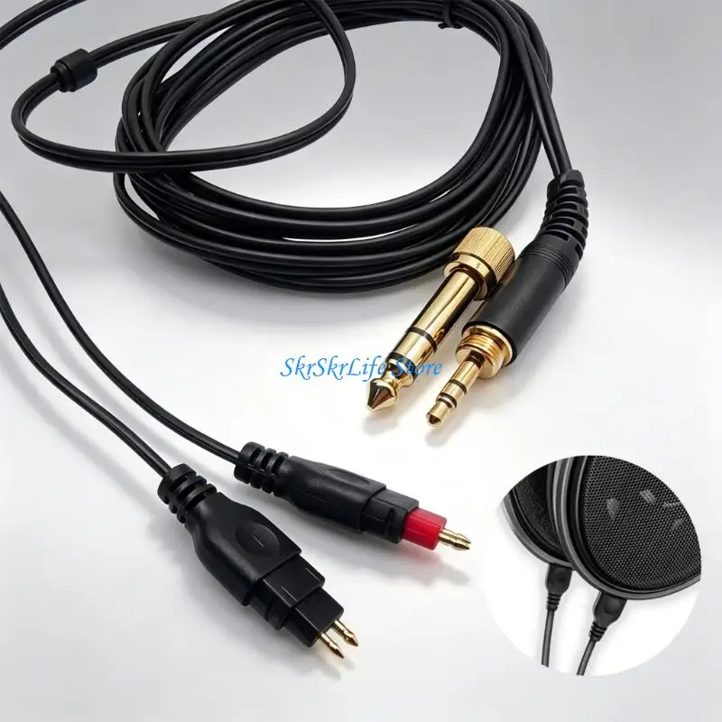 E65E Corded Headphone Cable 250CM with Two Earcup Ends for HD650/HD660S Home Music