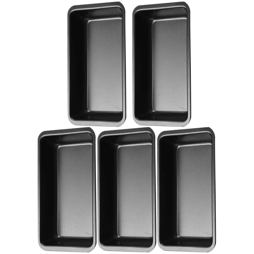 

5pcs Bread Mold Layer Cake Pan Bakeware Oven Mini Toast Box Baking Tray Sturdy Non Stick Food Grade Carbon Steel Durability