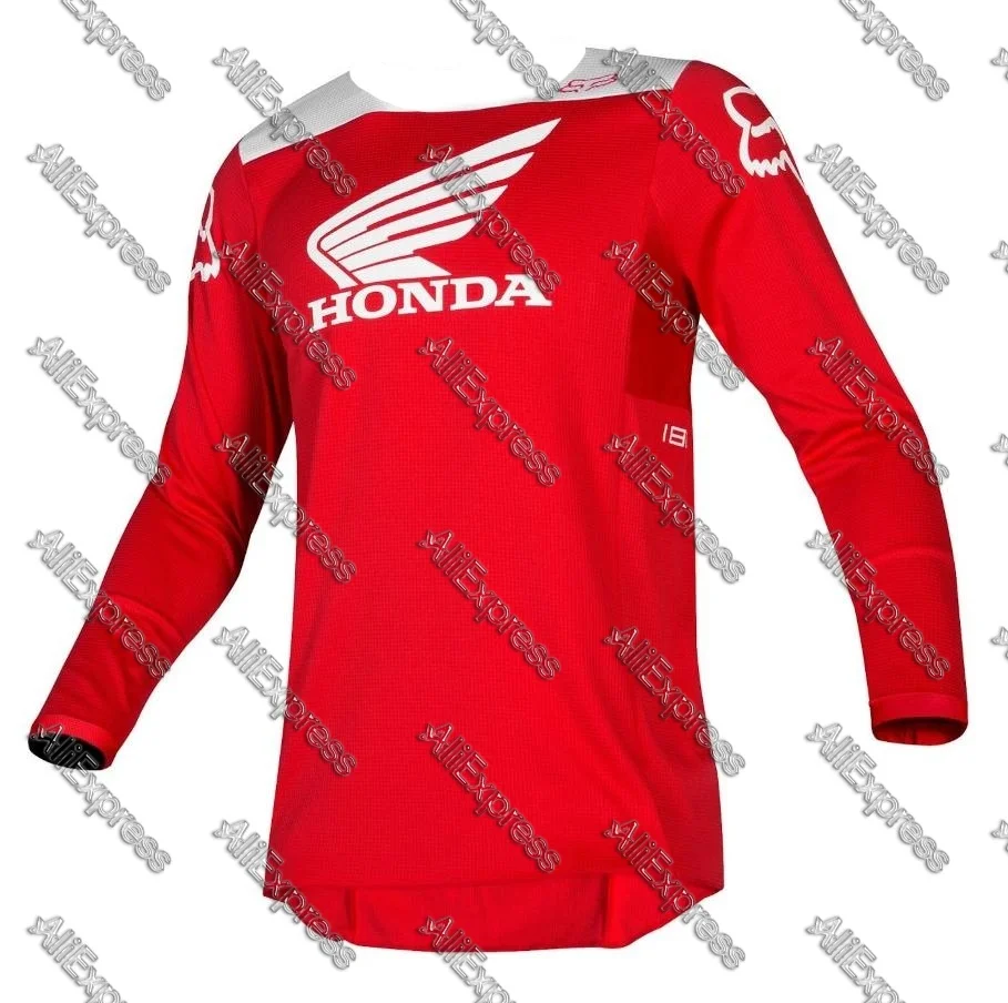 

Высокопроизводительная футболка для мотокросса с длинными рукавами Honda, быстросохнущая дышащая экипировка для внедорожников и майки для горных велосипедистов