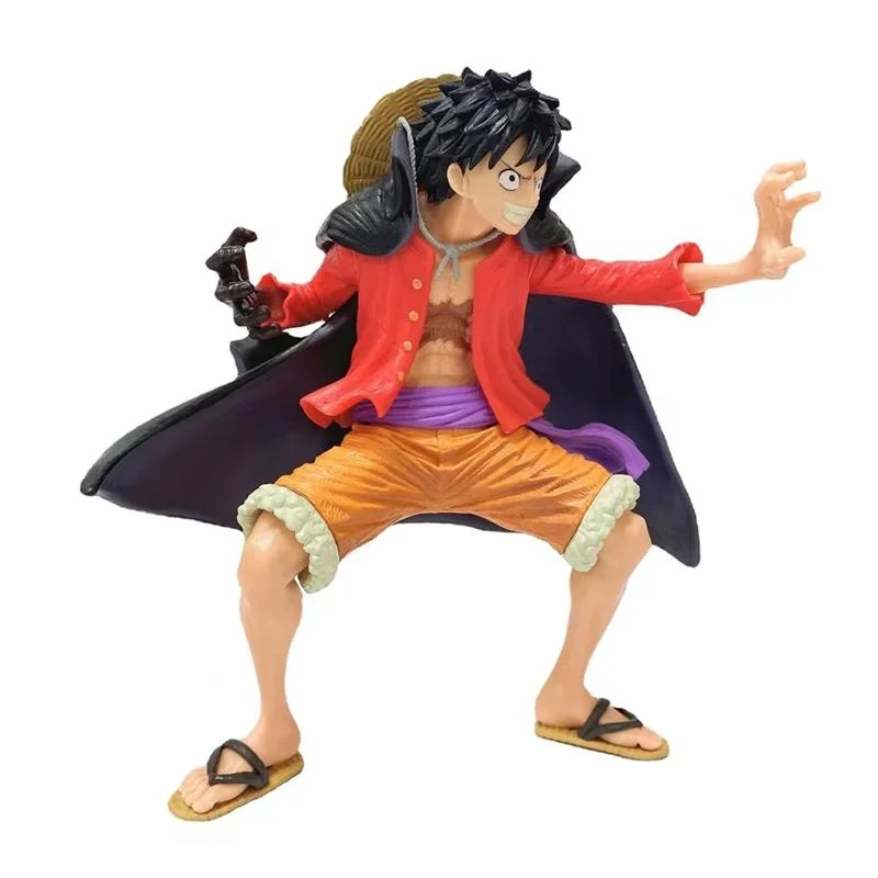 19Cm Anime Een Stuk Figuur Onigashima Mantel Luffy Actie Figuur Hurken Luffy Pvc Standbeeld Beeldje Model Pop Decoratie