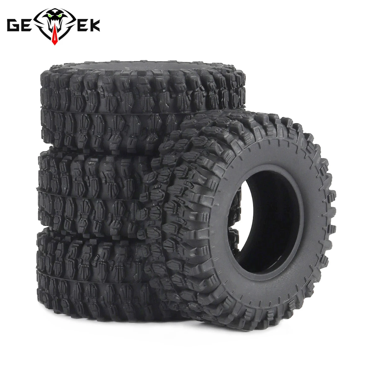 4Pcs 50*20mm Rubber Tires 1.0 Inch Brass Wheels Rim for 1/18 1/24 RC Car Crawler TRX4M Axial SCX24 FCX24 K5 Enduro24 Upgrade