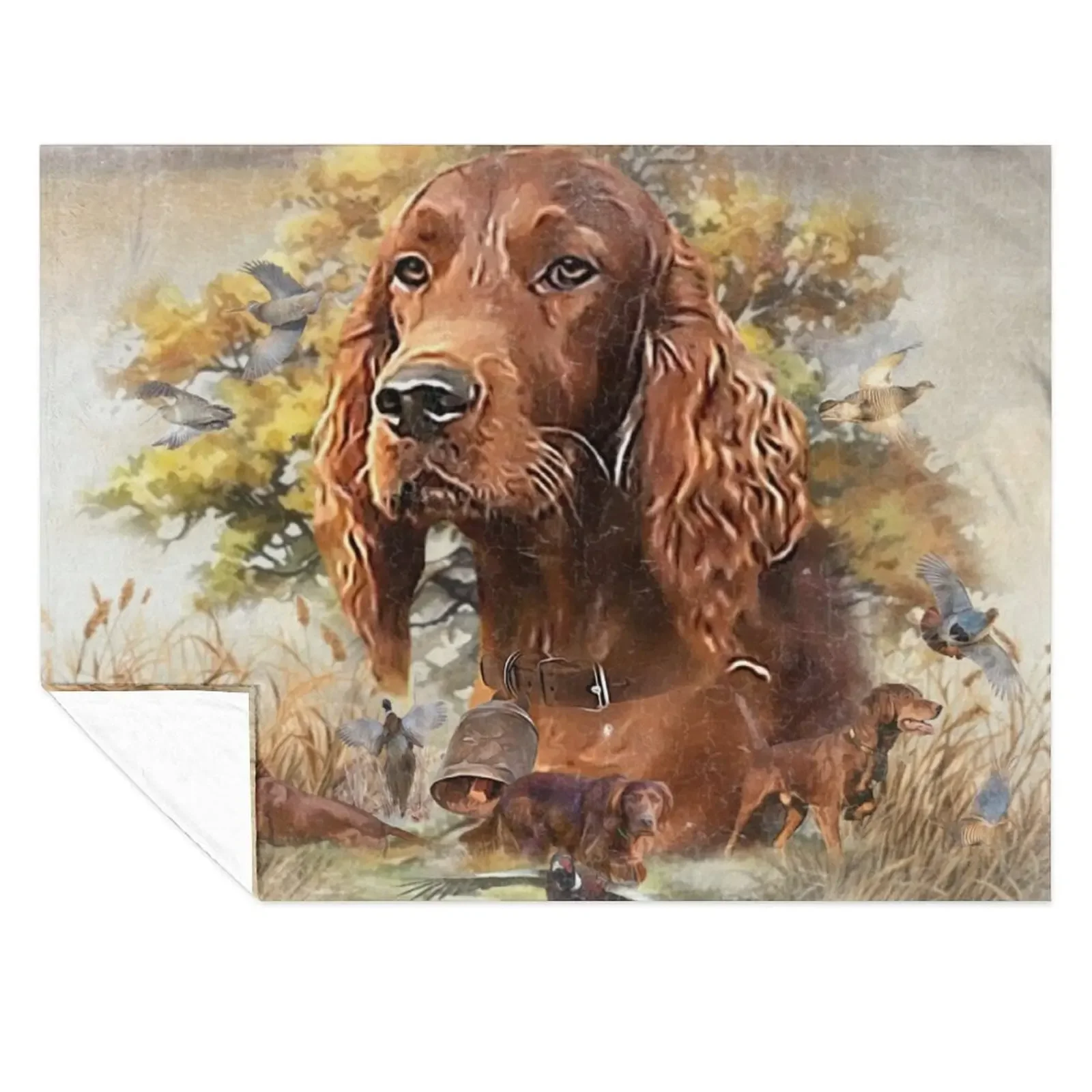 

Irish Setter - Ultimate Upland Bird Dog Throw Blanket warm for winter Polar Cute Plaid Plaid on the sofa Blankets