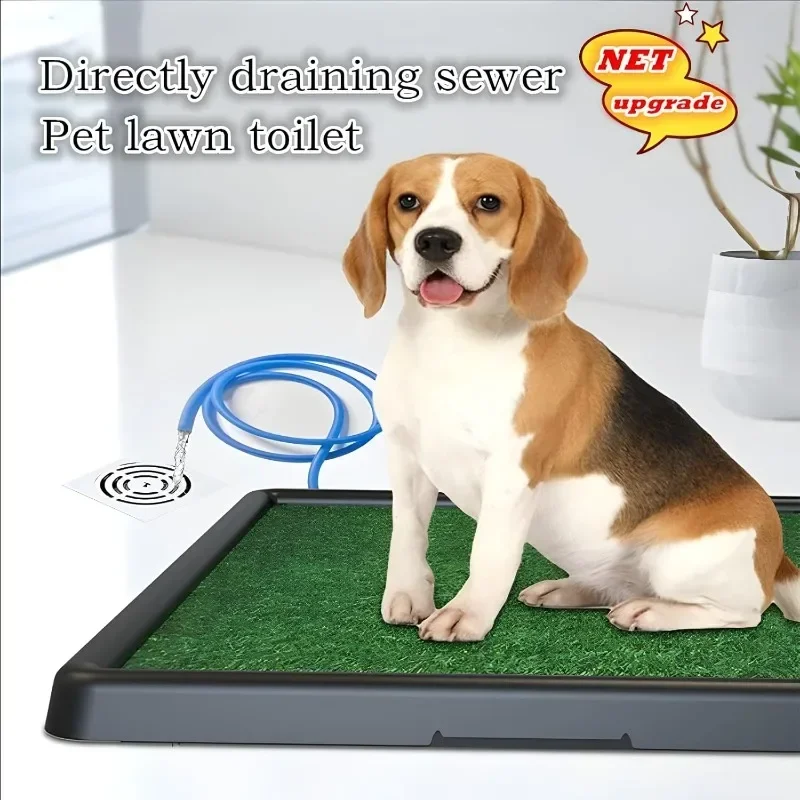 Washable Dog Grass Pad With Tray Puppy Potty Training Grass,flushing urine Pet Toilet Portable Indoor Outdoor Dog Potty