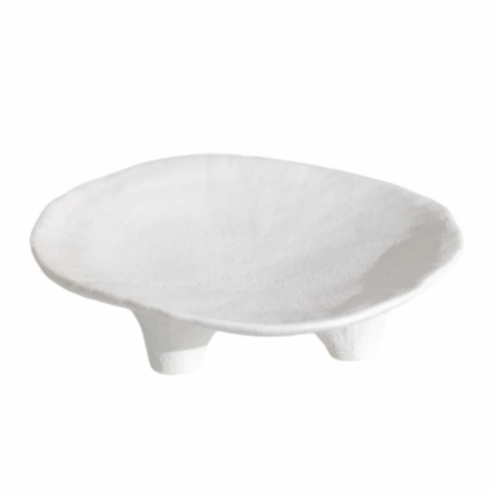 

Ceramic Jewelry Storage Tray Irregular Creative Three Legged Tray Simple Artistic Aromatherapy Candle Stand Photography Props