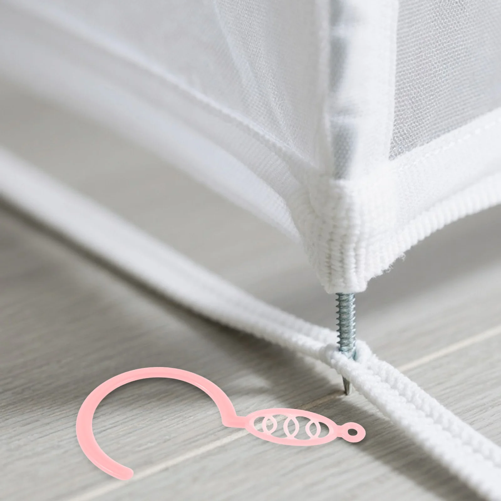 20 Buah Pengait Kelambu Plastik, Klip Gantung Kanopi untuk Tempat Tidur Bayi, Gazebo, Penahan Rangka Tempat Tidur, Pengikat Kelambu, Pengait Tirai Gazebo