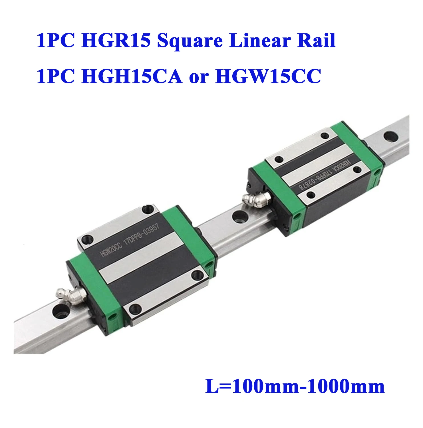 

Линейные направляющие HGR15 100-1000 мм + направляющий блок HGH15