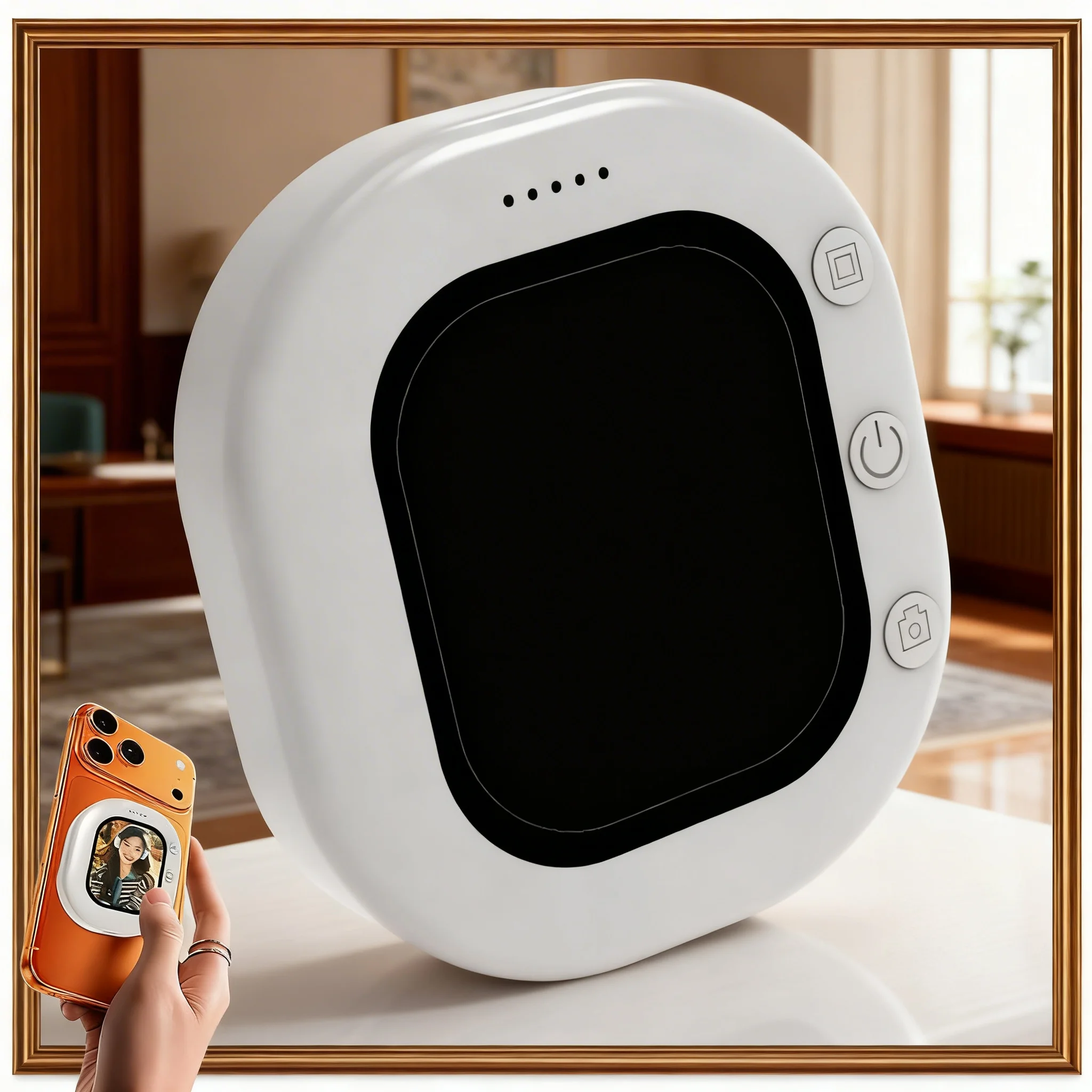 1/2PCS Mini Wireless Magnetic Phone Screen Projector Mobile Phone Rear Camera Selfie Video Camera for Vlog Live Selfie Screen