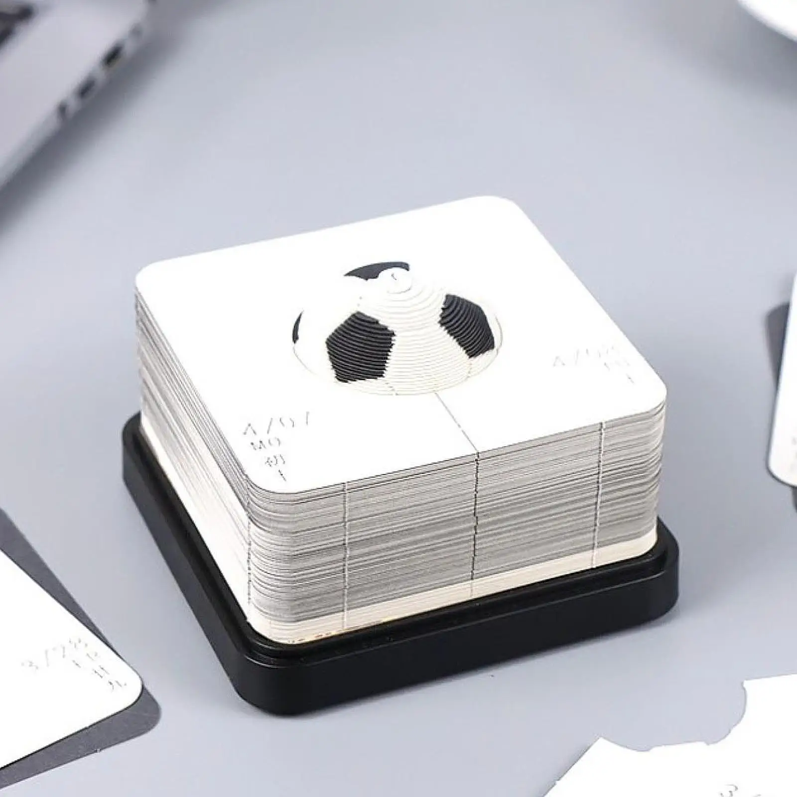 2025 Calendar Memo Pad Desktop Decoration, Artistic Paper Carving Desk Calendar Notepad, Time Piece Calendar for Office