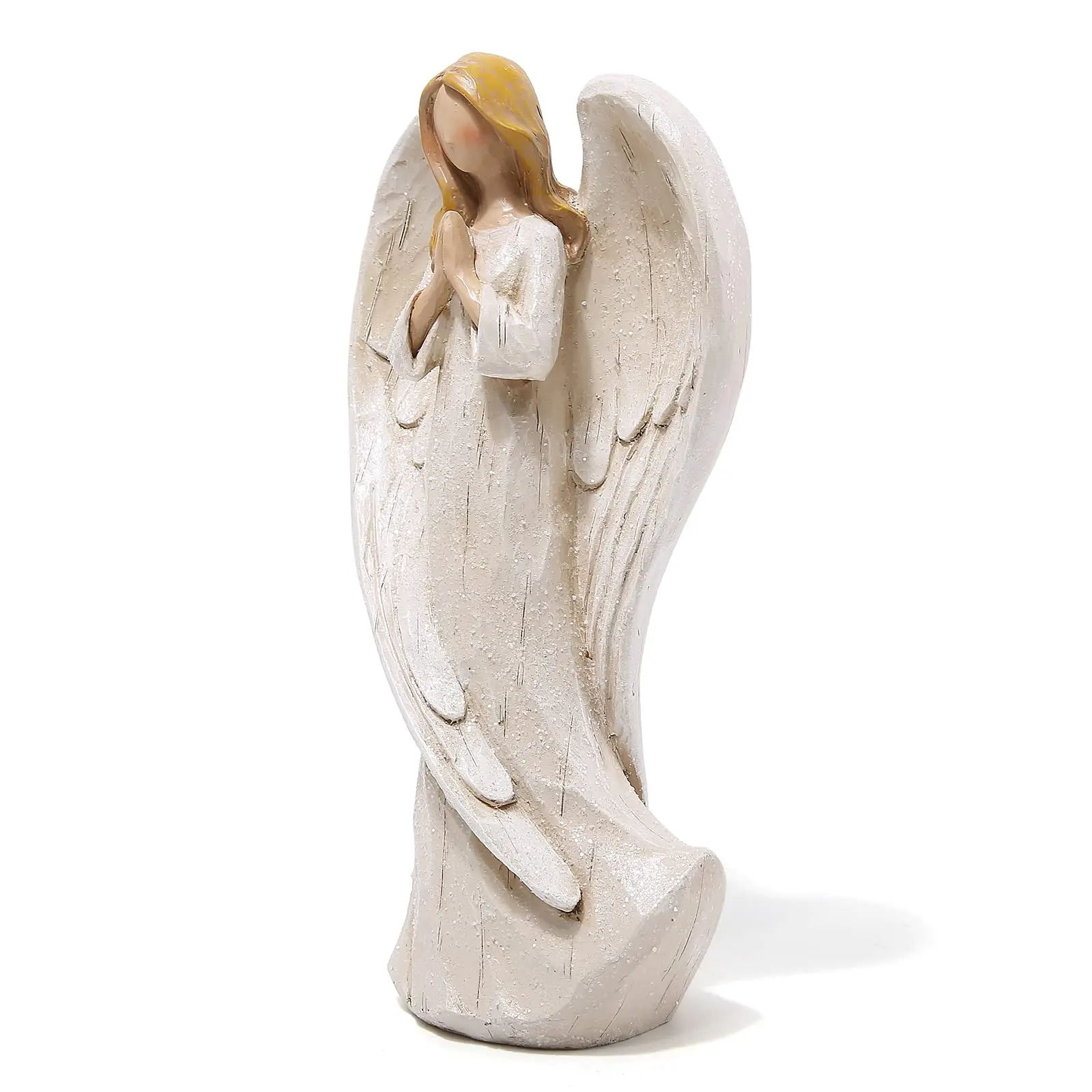 8.9inch Resin Praying Angel Sculpture Figurine for Gifts Home Decoration Praying commemorating Angel Statue, exquisitely Carved