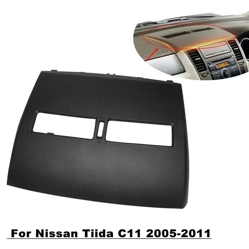 Car Air Conditioner Outlet Finisher-Instrument Panel Air Conditioning Vents Cover Shell for Nissan Tiida 2005-2011 Black