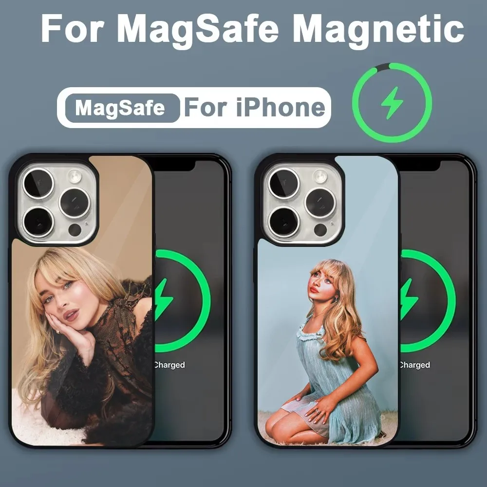 Please S-Sabrina C-Carpenter Phone Case For iPhone 16,15,14,13,12,11,Plus,Pro,Max,Mini Magsafe Magnetic Wireless Charging