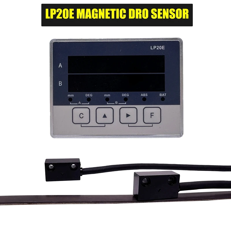 LP20E 2 Axis Digital Display DRO Magnetic Sensor Tape Displacement Readout Scale Position Transducers Encoder