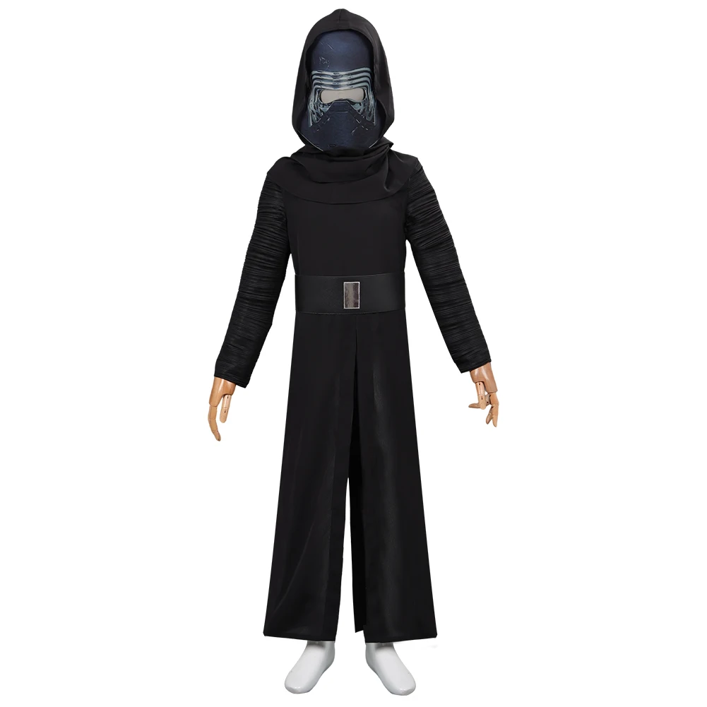 Kids Children Kylo Ren Jedi Cosplay Fantasia Costume Robe Mask Helmet Outfits Role Play Clothes Halloween Carnival Disguise Suit