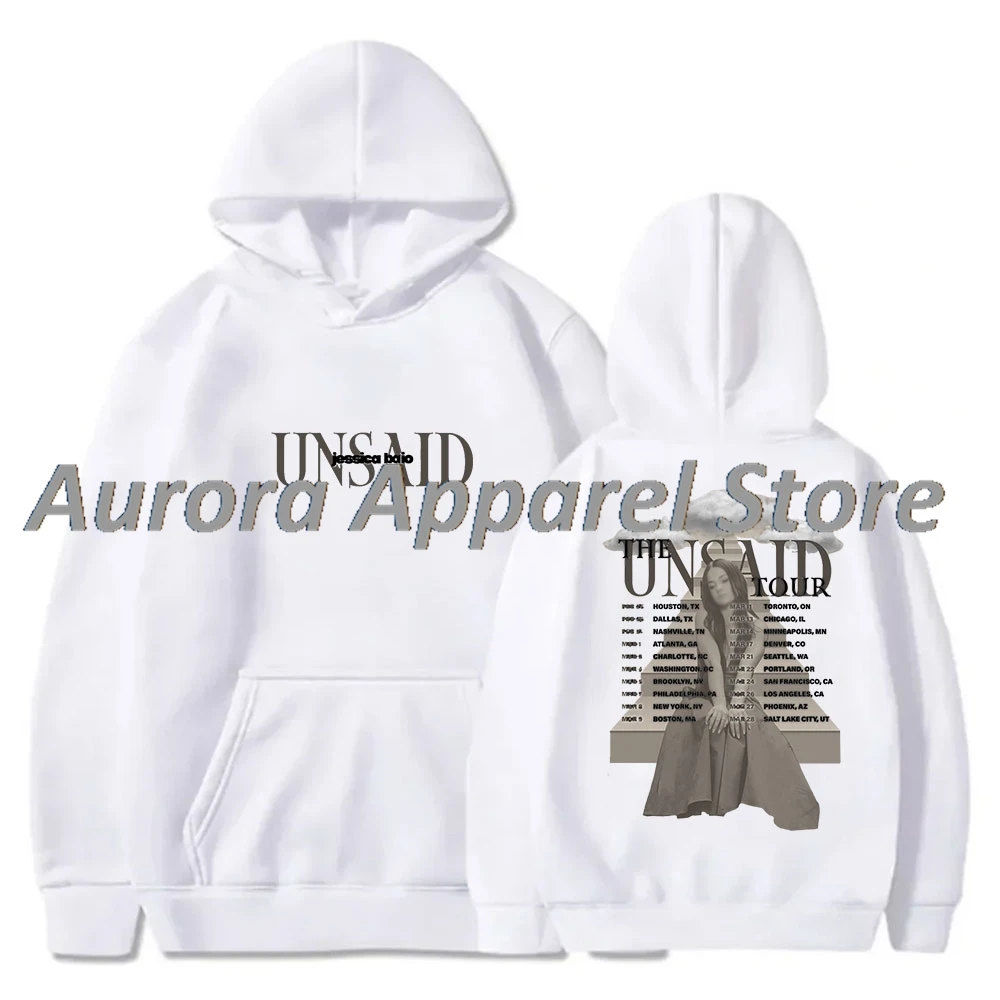 جيسيكا بايو 2025 جولة البلوز هوديس تأثيري النساء الرجال أزياء بلوزات طويلة الأكمام