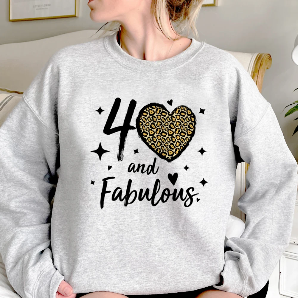 

40 Ans 40th Years Birthday hoodies women aesthetic 90s 2023 Kawaii sweater tracksuit female long sleeve top Hood