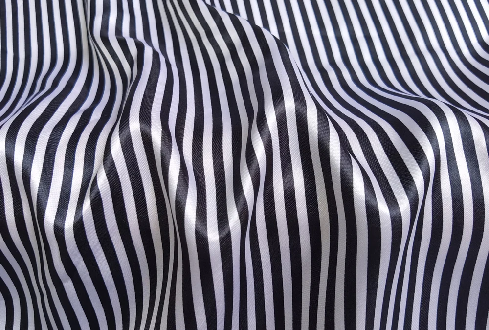 Satin-Stoff 58 Zoll Breit | 2 Meter | 5 Meter | Gestreiftes Material Futterstoff Seidiger Satin Großhandel – Detail 19