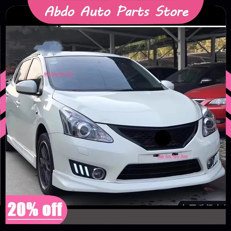 Kit de carrocería Abdo para Nissan Tiida 11-15, modificado, con protector inferior, alerón delantero, labio trasero, faldones laterales y alerón trasero, accesorios para coche