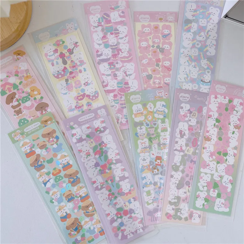 Puppy Rabbit Decorative Cartoon Goo Plate Handmade DIY Decorative Stickers Base Material Decorative Stickers
