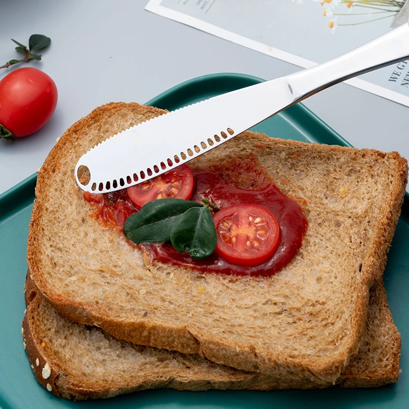 

2025 New 3 in 1 Stainless Steel Butter Knife Cheese Dessert Jam Spreaders Cream Scraper Bread Splitter Butter Spreader