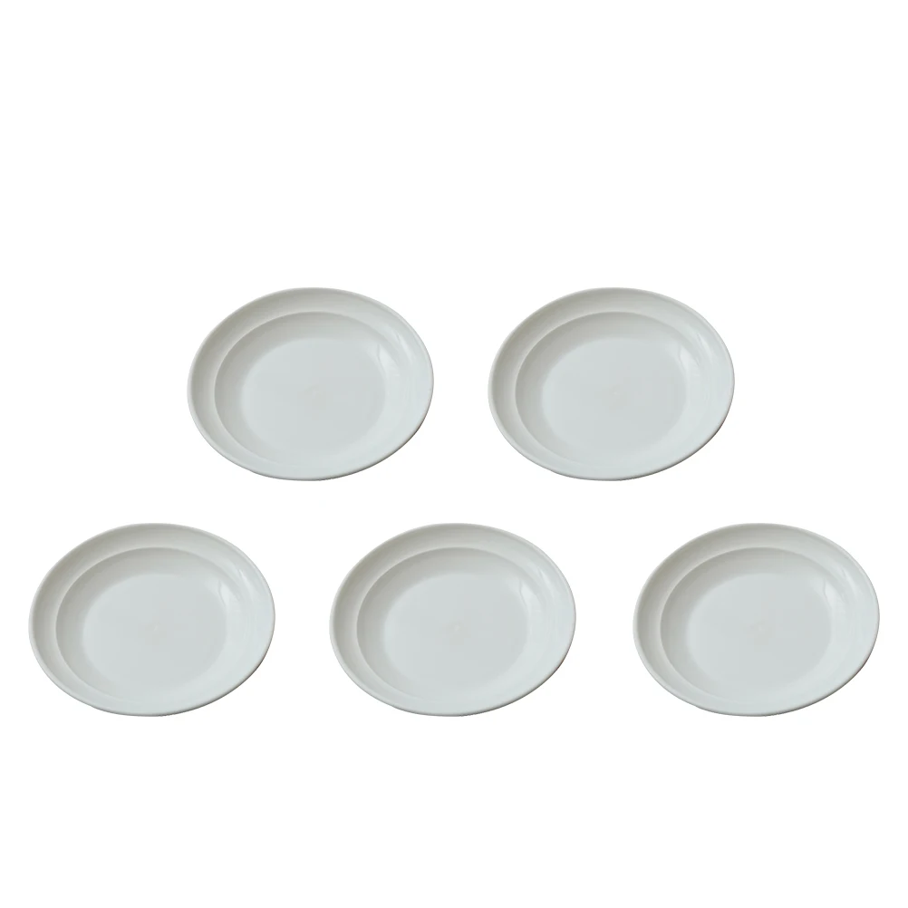 

5pcs Microwave Plates White Heat resistant Steamed Dumpling Dinner Fast Heating Easy Clean Safe Long lasting Kitchen Barware